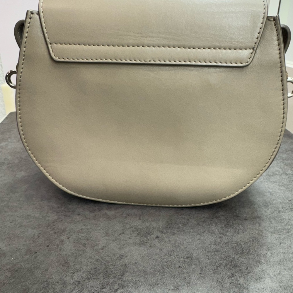 Chloe Gray Crossbody Bag with Gold Ring - Picture 2 of 9